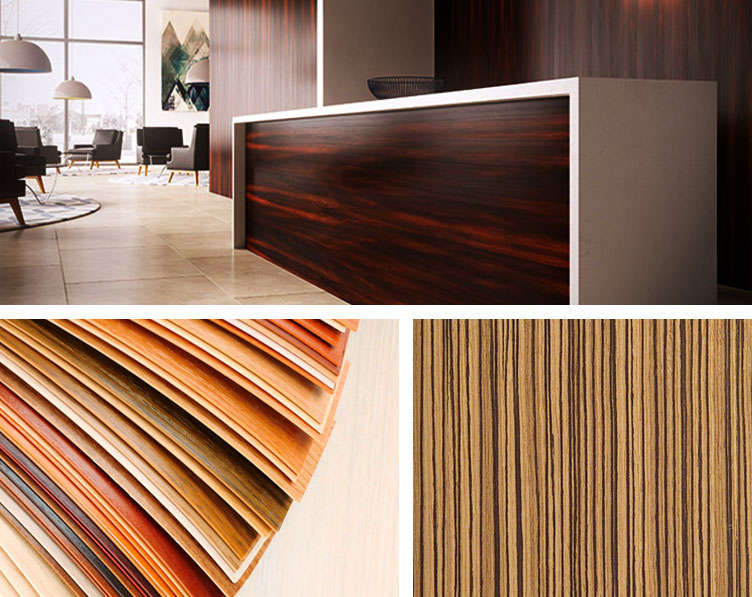 Real wood veneer laminate